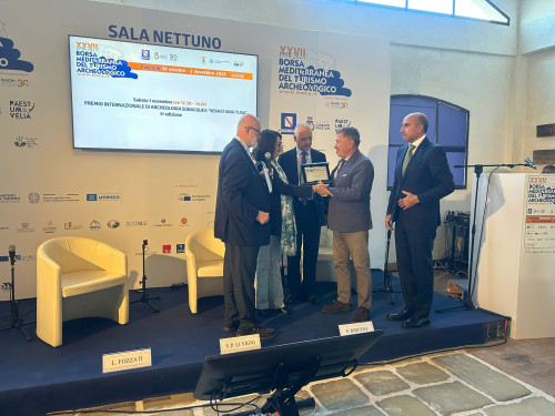Award from the Italian Ministry of Culture for contribution to underwater archaeology